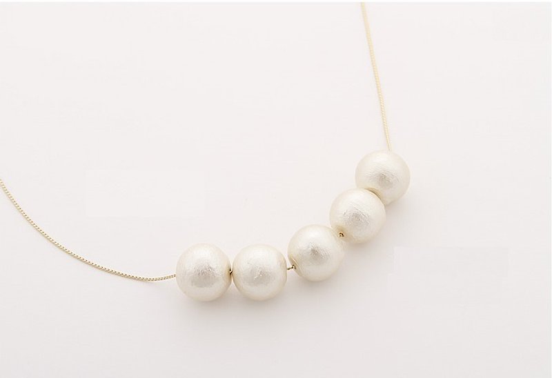 【JewCas】全棉珍珠 Cotton Pearl 项链 / JC2139 - 项链 - 其他金属 