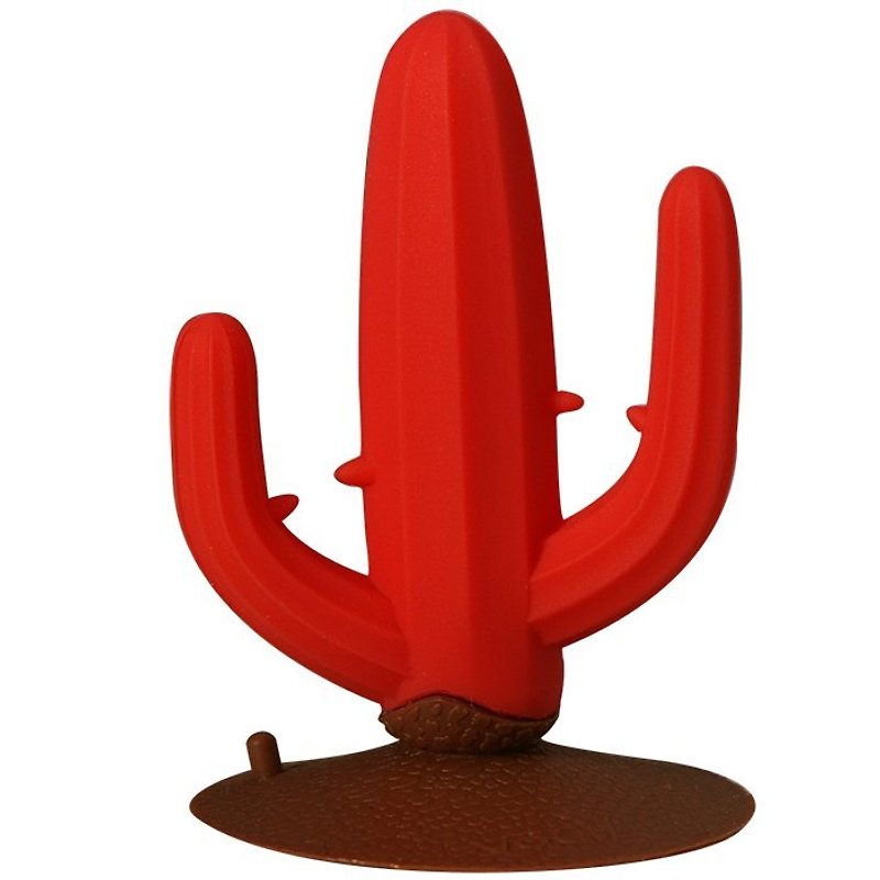 Vacii Cactus 桌上电线固定器-红 - 卷线器/电线收纳 - 硅胶 红色