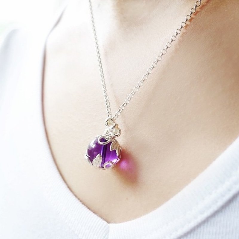 BLOSSOM 花儿 - 限量紫水晶纯银坠子 - 项链 - 其他材质 紫色