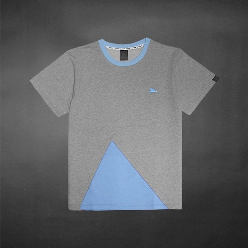 不规则三角形缤纷拼接Tee - 淡蓝 - 女装 T 恤 - 其他材质 蓝色