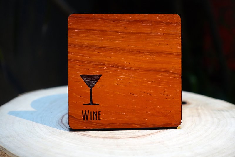 看见设计eyeDesign 一杯一垫-‘WINE’ - 杯垫 - 木头 