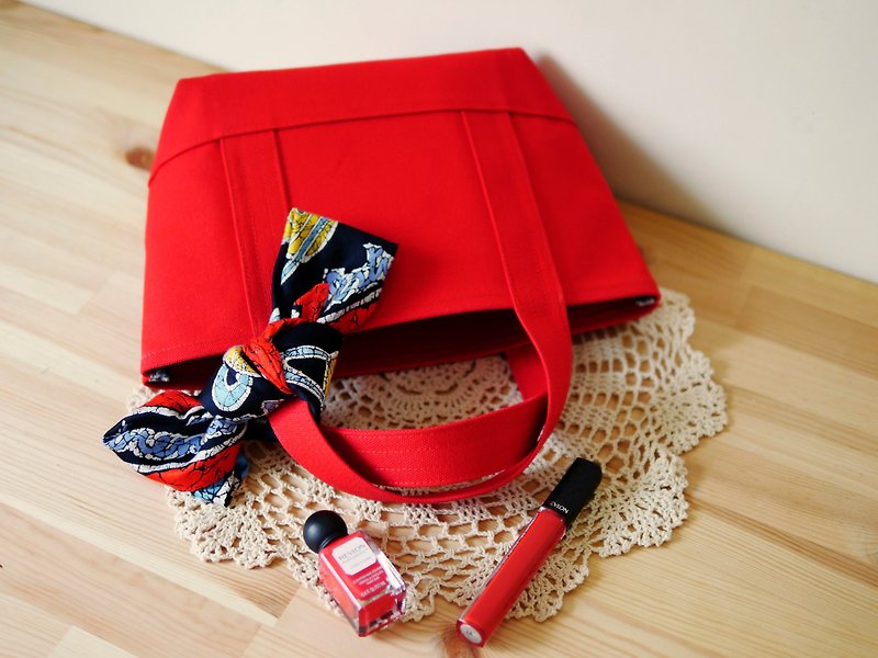 经典托特包 Ssize red x red -红x红- - 手提包/手提袋 - 其他材质 红色