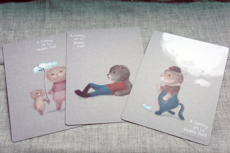 MiuMiuPark万用卡(5张一组) MiuMiuPark postcards (5 in one) - 卡片/明信片 - 纸 