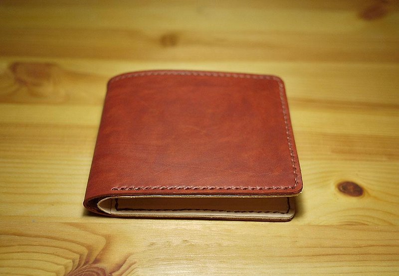 小岛手工皮夹 Leather Wallet - 皮夹/钱包 - 真皮 咖啡色