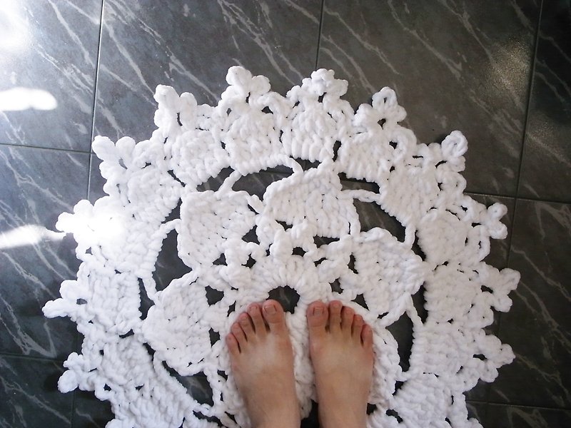 其他材质 被子/毛毯 白色 - 雪花地毯