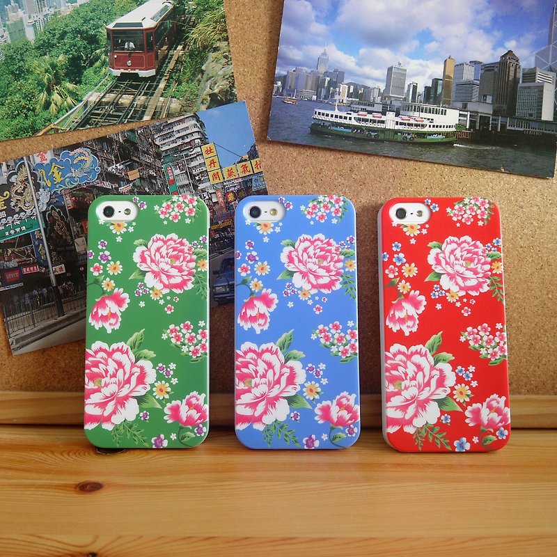 香港原创设计-红色中国花图案 (右) iPhone / Samsung 手机壳 - 手机壳/手机套 - 塑料 