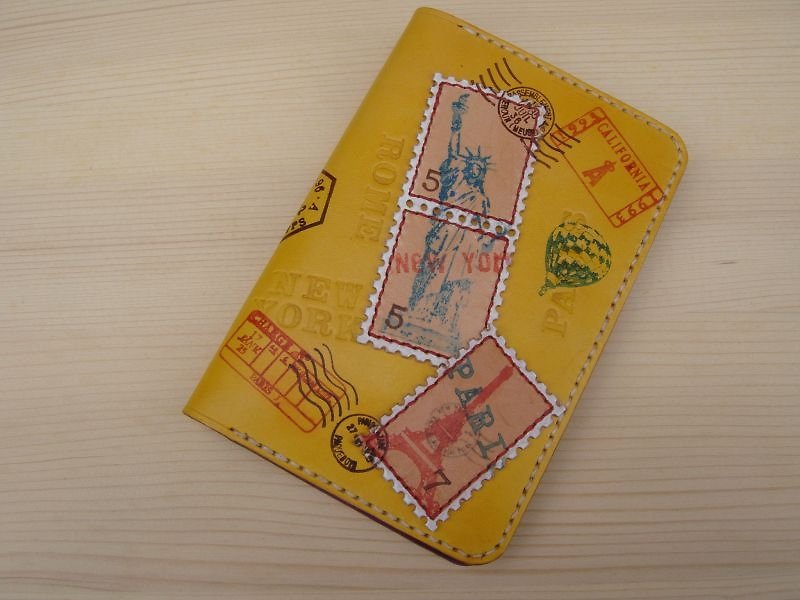  ISSIS  - 一起去旅行 全手工打造真皮旅行邮戳系列护照套 - 护照夹/护照套 - 真皮 