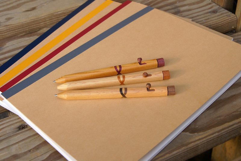 桧木原木笔(原子笔) - 圆珠笔/中性笔 - 木头 咖啡色