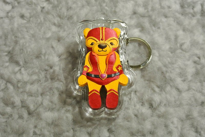 Dumpy Bear 纸雕小熊吊饰NO.8 - 钥匙链/钥匙包 - 纸 红色