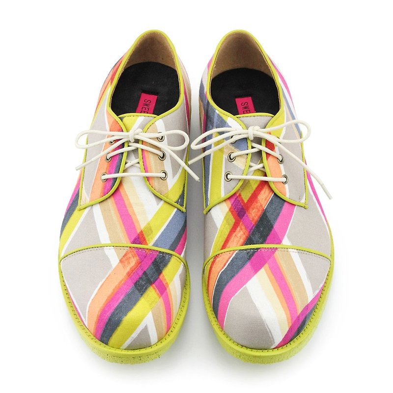 LIGHT UP M1126AA Multiple Color Derby Sneakers - 男款休闲鞋 - 棉．麻 多色