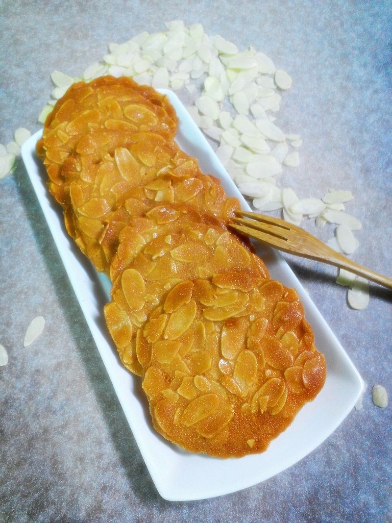 手工饼干-法式杏仁瓦片 - 蛋糕/甜点 - 新鲜食材 橘色