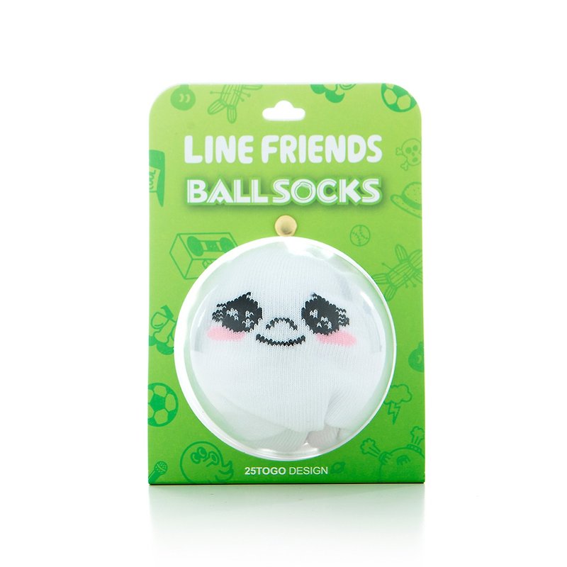 LINE FRIENDS 球袜_馒头人汪汪眼 - 袜子 - 其他材质 白色