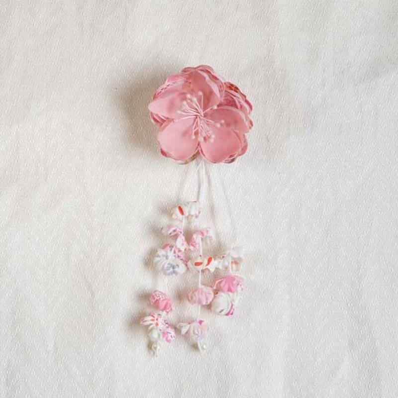 【MITHX】樱花彩,锦樱,小侧夹胸针,造型发饰-粉 - 发饰 - 棉．麻 粉红色