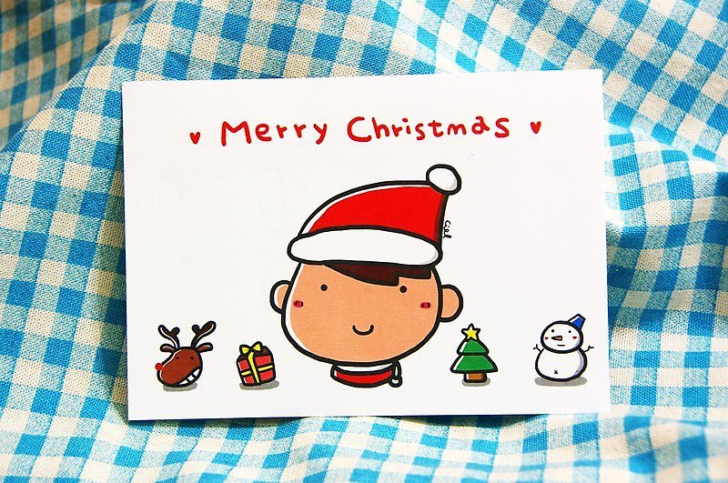 【圣诞节有我就够了】明信片/圣诞卡片 - 卡片/明信片 - 纸 红色