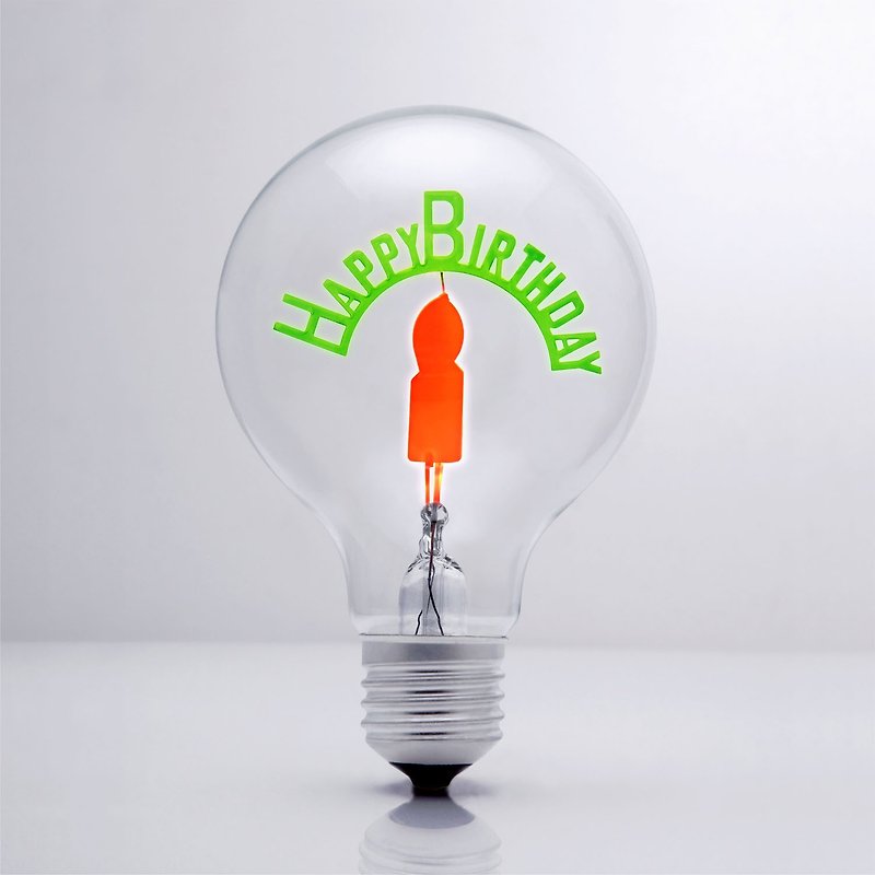 DarkSteve“演活生命”- 设计师灯泡 - 生日快乐球灯泡 Edison-Style 爱迪生灯泡: 1 个 (纯灯泡) - 灯具/灯饰 - 玻璃 红色