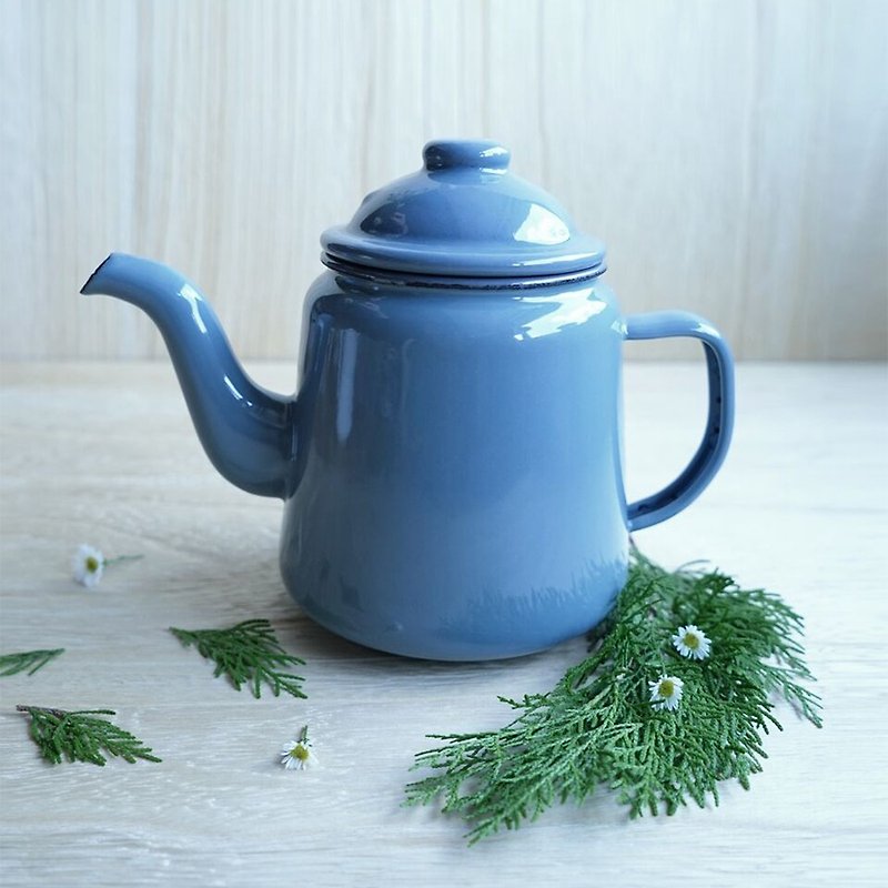 英国下午茶珐琅壶-灰蓝 | Falcon - 茶具/茶杯 - 珐琅 灰色