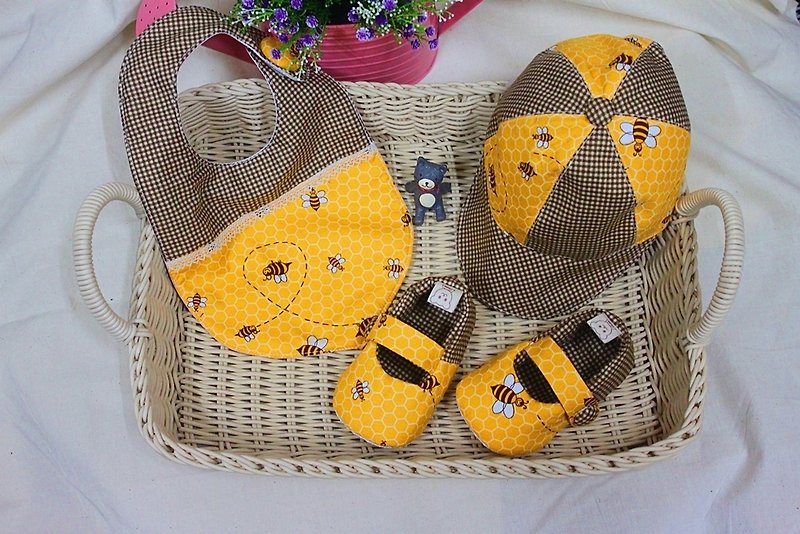 小小蜜蜂鞋兜帽组 - 童装鞋 - 棉．麻 