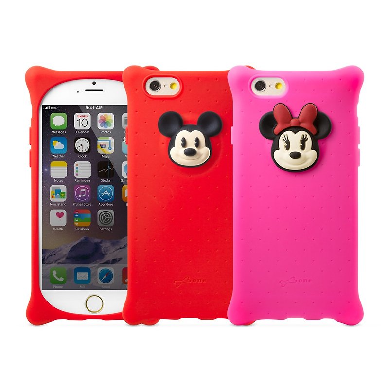 Bone / iPhone 6/6S 泡泡保护套 - 米奇/米妮 - 手机壳/手机套 - 硅胶 粉红色