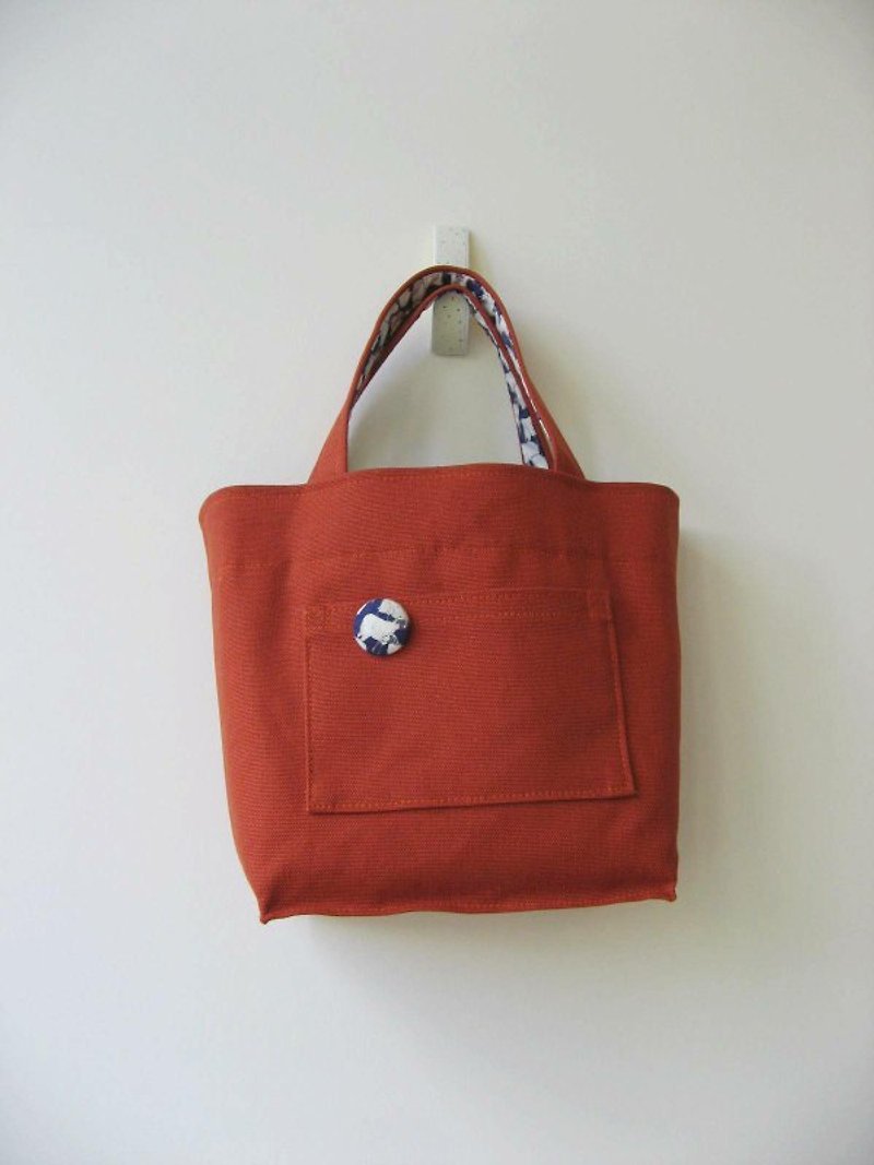 小绵羊散步托特包(砖橘色) - 手提包/手提袋 - 其他材质 咖啡色
