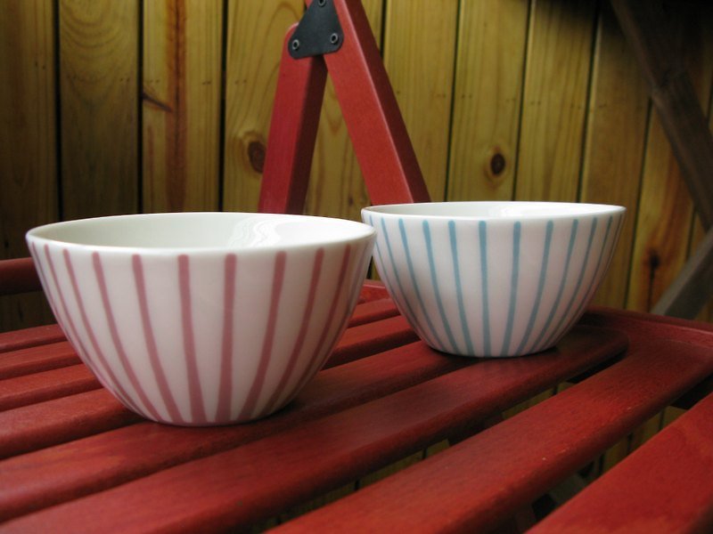 line系列 小碗 - 碗 - 瓷 粉红色