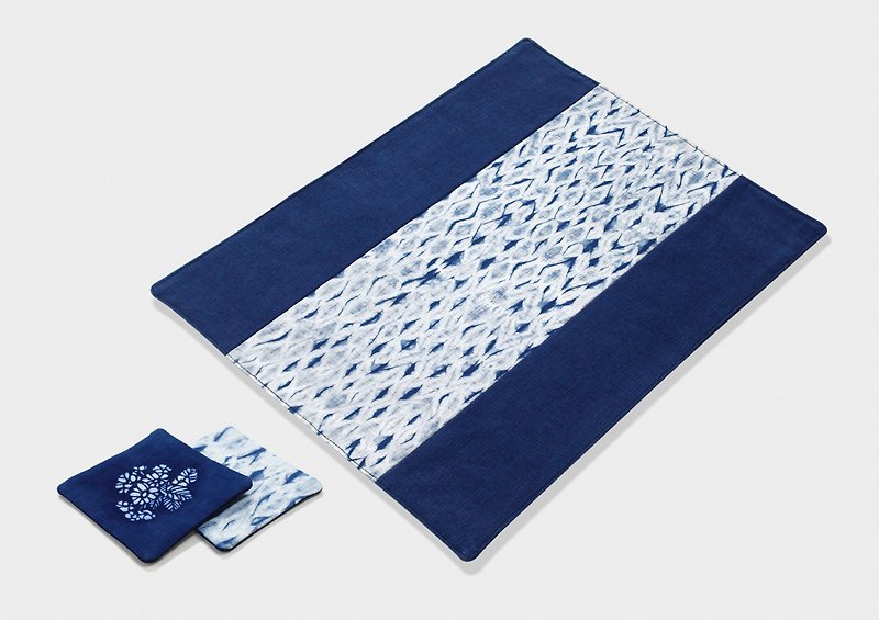 蓝染餐垫组 - 餐垫/桌巾 - 其他材质 蓝色