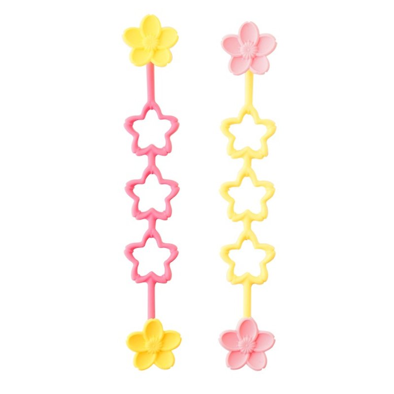 Vacii Sakura 樱花卷线器-黄桃&粉黄 - 卷线器/电线收纳 - 硅胶 多色