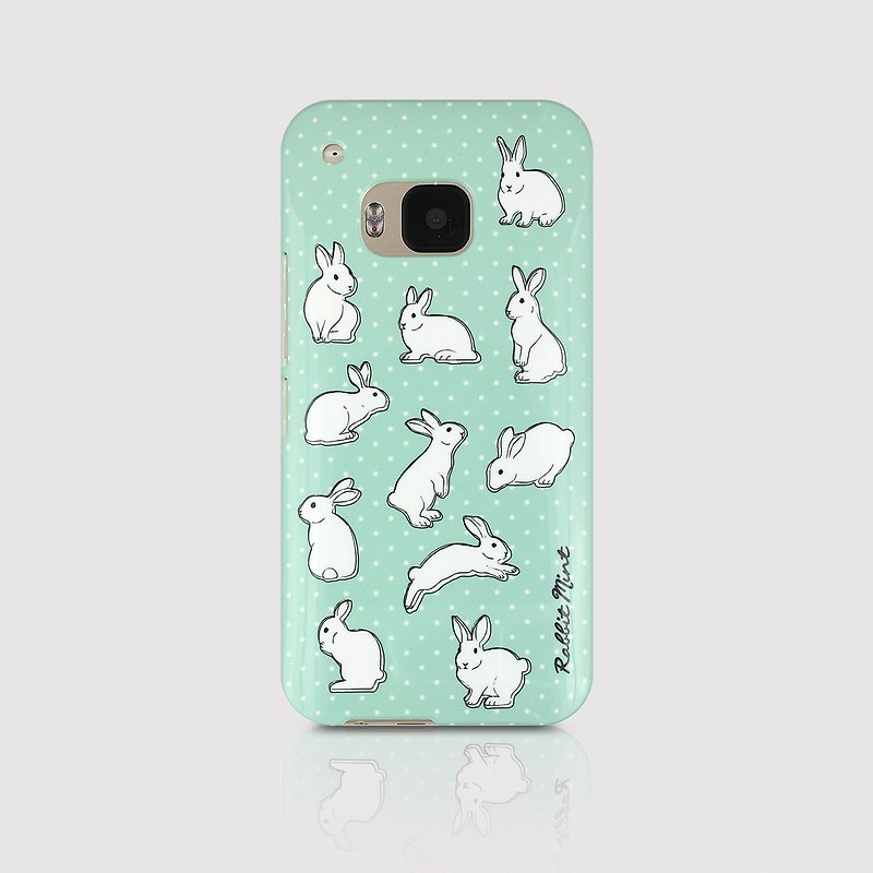 (Rabbit Mint) 薄荷兔手机壳 - 波点系列 - HTC One M9 (P00051) - 手机壳/手机套 - 塑料 绿色