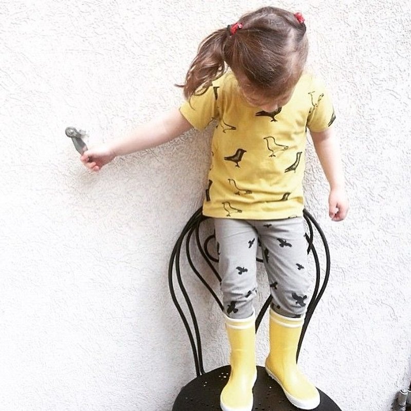 Mói Kids 冰岛有机棉童装短袖上衣6M至4岁黄色 - 童装上衣 - 棉．麻 黄色