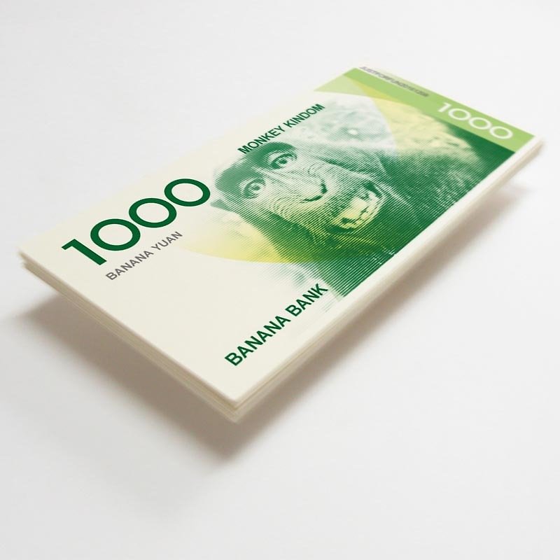 2016猴年祝福卡片-创意猴年纸币1000蕉圆6张-搞怪红包-猴年纸币书签- - 红包/春联 - 纸 绿色