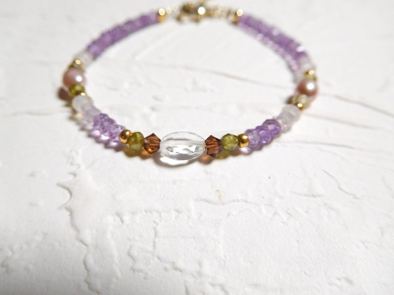 紫水晶珍珠手链 预定款 - 手链/手环 - 其他材质 紫色