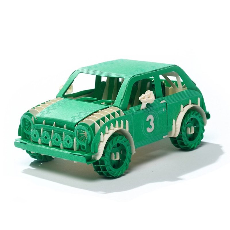 Papero纸风景 DIY迷你模型-拉力赛车(绿)/Mini Rally Car(Green) - 木工/竹艺/纸艺 - 其他材质 绿色