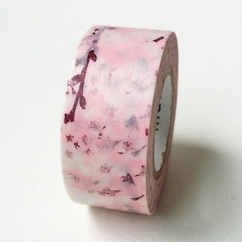 maste 和纸胶带 Multi 日本系列【樱花 (MST-MKT155-A)】 - 纸胶带 - 纸 粉红色