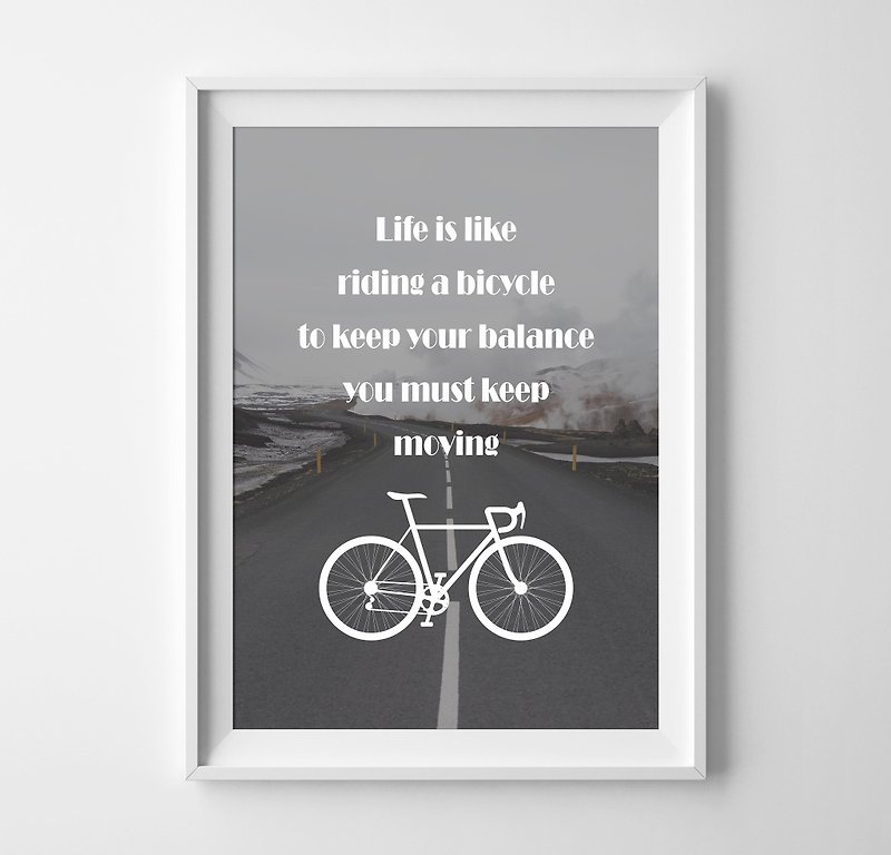 riding a bicycle(1) 可定制化 挂画 海报 - 墙贴/壁贴 - 纸 