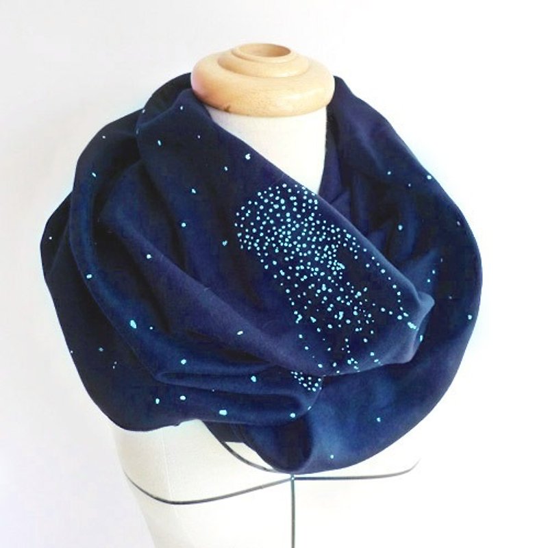 水母萤火城。多变圈圈巾 - 围巾/披肩 - 其他材质 蓝色