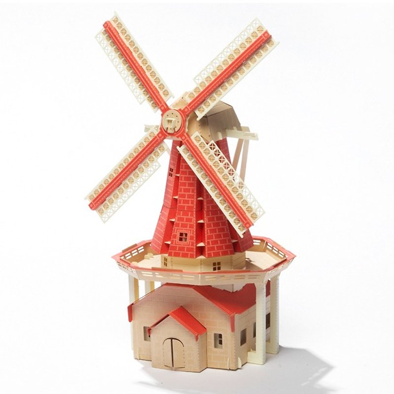 Papero纸风景 DIY迷你模型 - 风车坊(红)/ Windmill(RED) - 木工/竹艺/纸艺 - 其他材质 红色