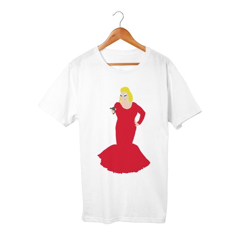 Drag Queen T-shirt - 女装 T 恤 - 棉．麻 白色