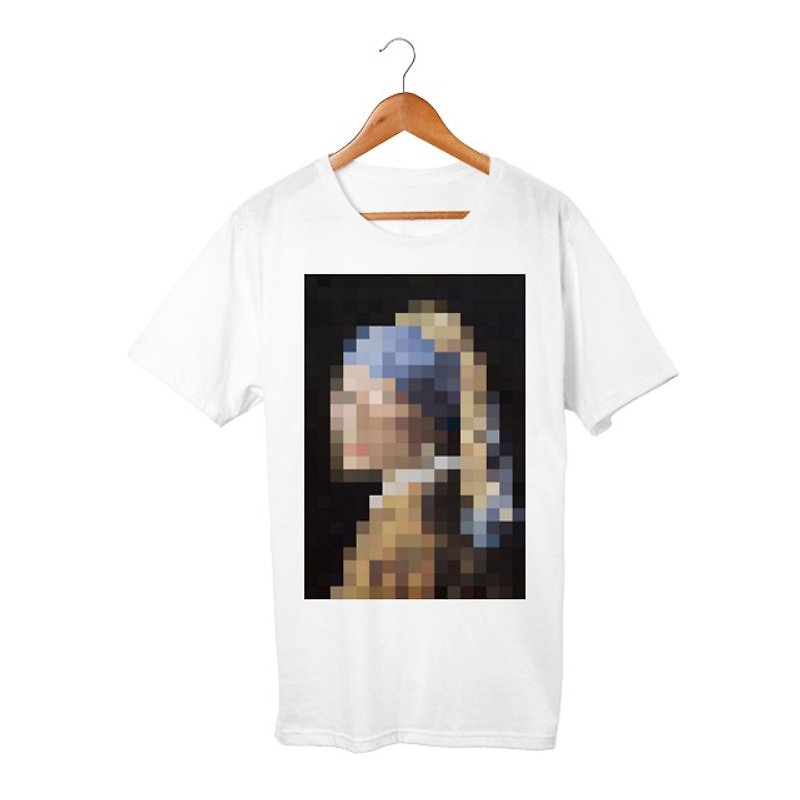 mosaic T-shirt - 中性连帽卫衣/T 恤 - 棉．麻 白色