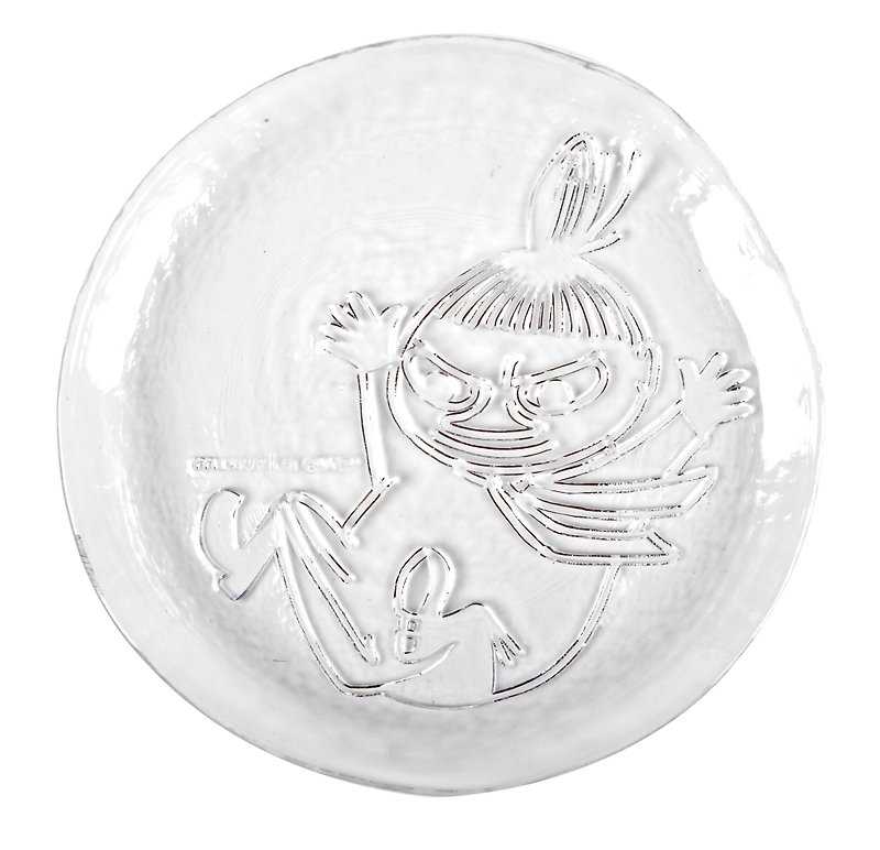 芬兰噜噜米手工玻璃盘子(小不点版) - 浅碟/小碟子 - 玻璃 白色