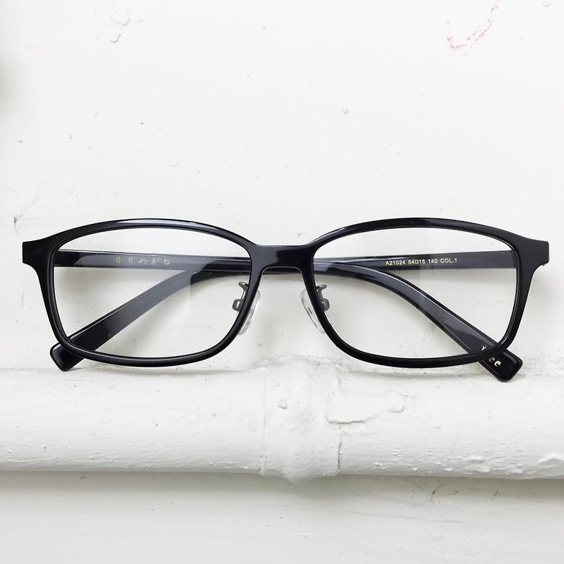 超轻量钛金属方框 不压鼻梁超舒适 - 眼镜/眼镜框 - 塑料 黑色