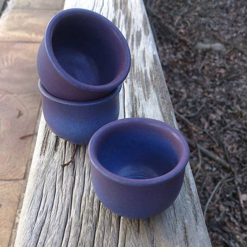 陶艺 手工 手作 品茗杯 茶杯 雾面紫 - 茶具/茶杯 - 陶 紫色