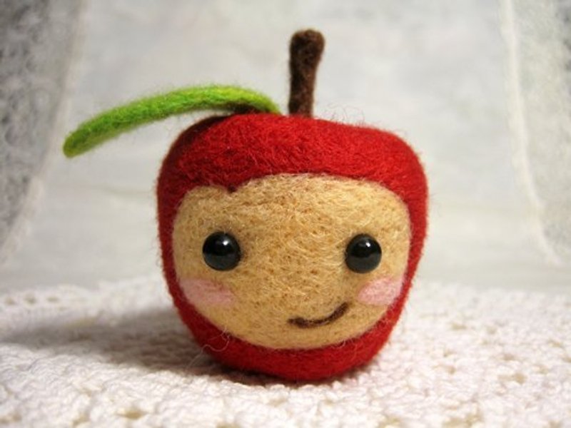 羊毛毡 苹果娃娃 - 玩偶/公仔 - 羊毛 红色