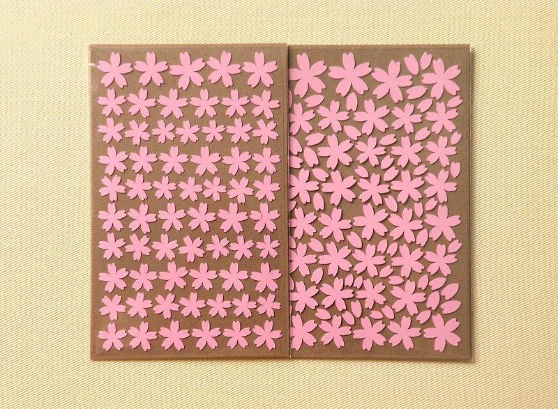 樱花贴纸 2份组 - 贴纸 - 防水材质 粉红色
