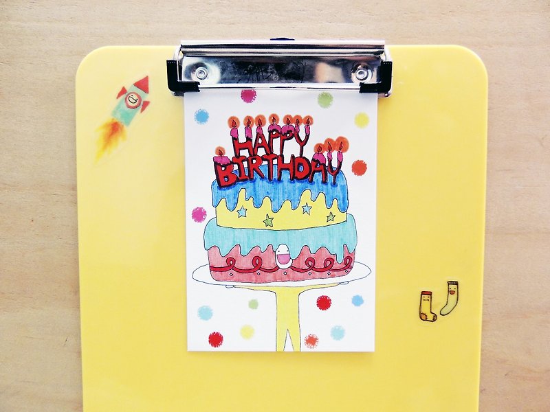 ✦ 这么大一个生日大蛋糕耶 ✦ 明信片 - 卡片/明信片 - 纸 多色