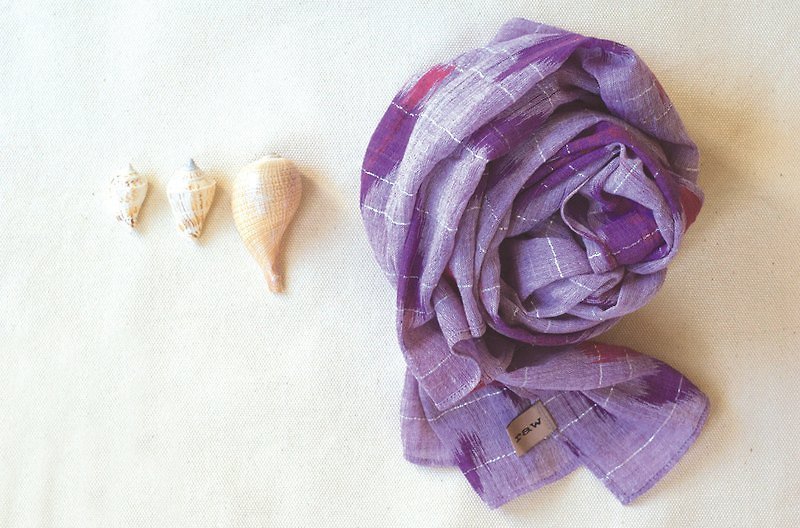 纯棉围巾-方向 - 丝巾 - 棉．麻 紫色