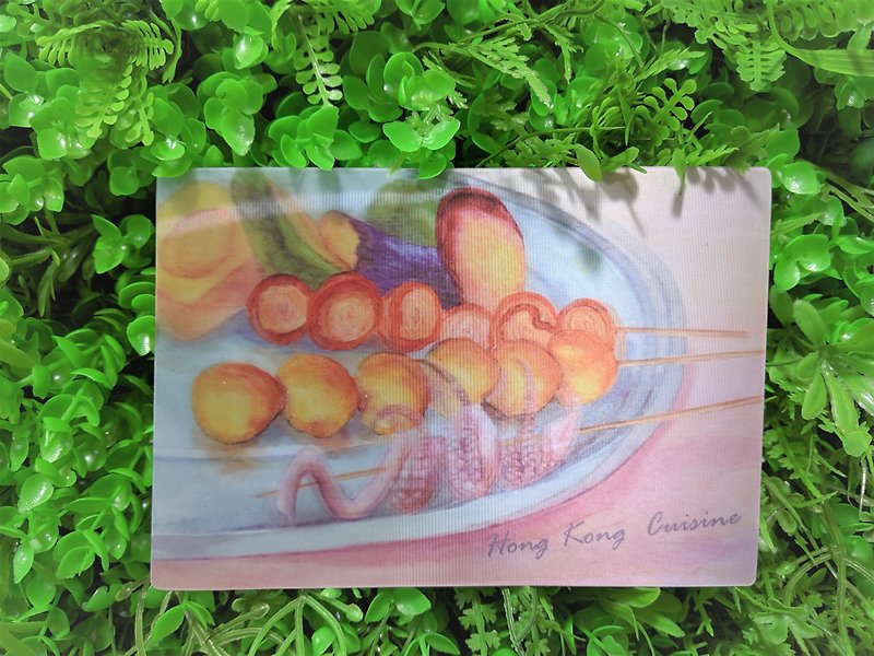 手绘明信片 – 小食 (3D) - 卡片/明信片 - 塑料 多色
