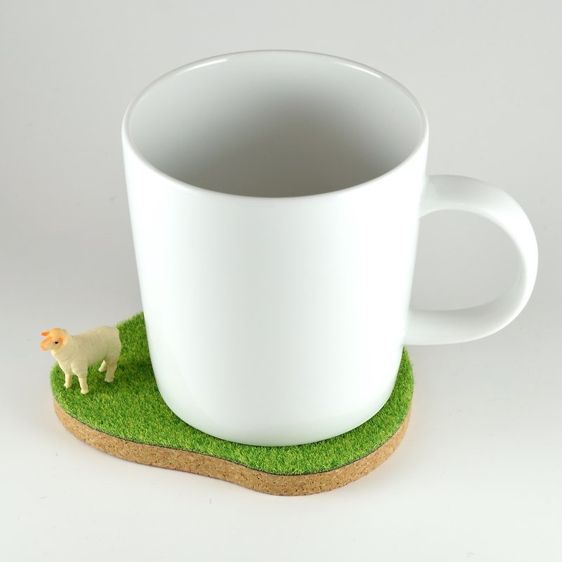 日本 Shibaful 代代木公园 草皮 杯垫 （小绵羊） - 杯垫 - 其他材质 绿色