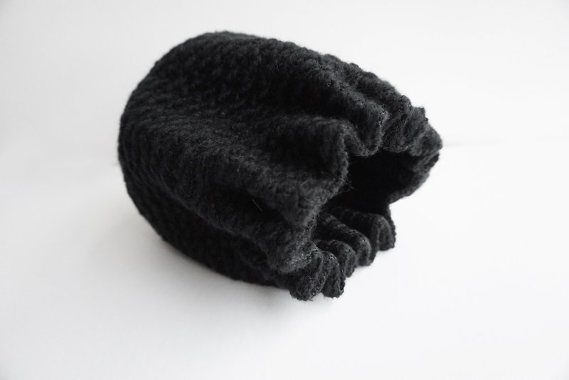 棉花糖 - 立体结构黑莓糖针织毛帽 !! - 帽子 - 其他材质 黑色