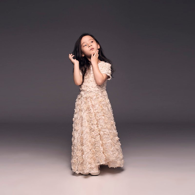 Rosette Dress / FW2015 - 童装礼服/连衣裙 - 其他材质 白色