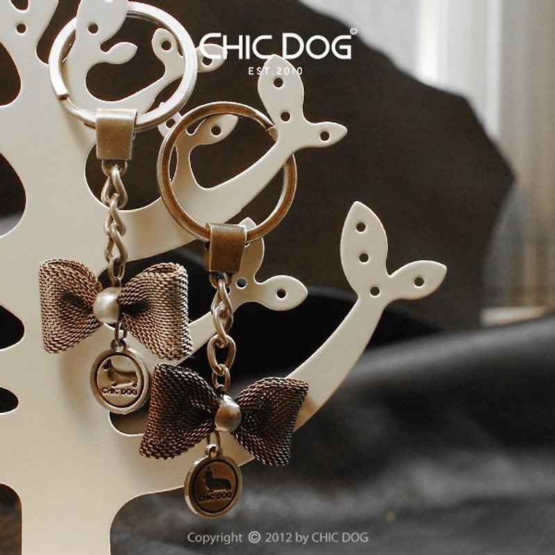 CHIC DOG蝴蝶结钥匙圈(古金色) - 其他 - 其他金属 金色