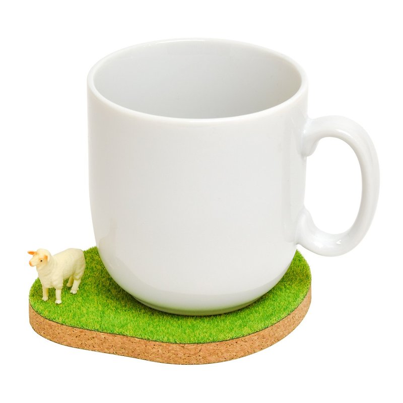 Shibaful Island Coaster  sheep / pig / cat / dog コルクコースター - 杯垫 - 其他材质 绿色